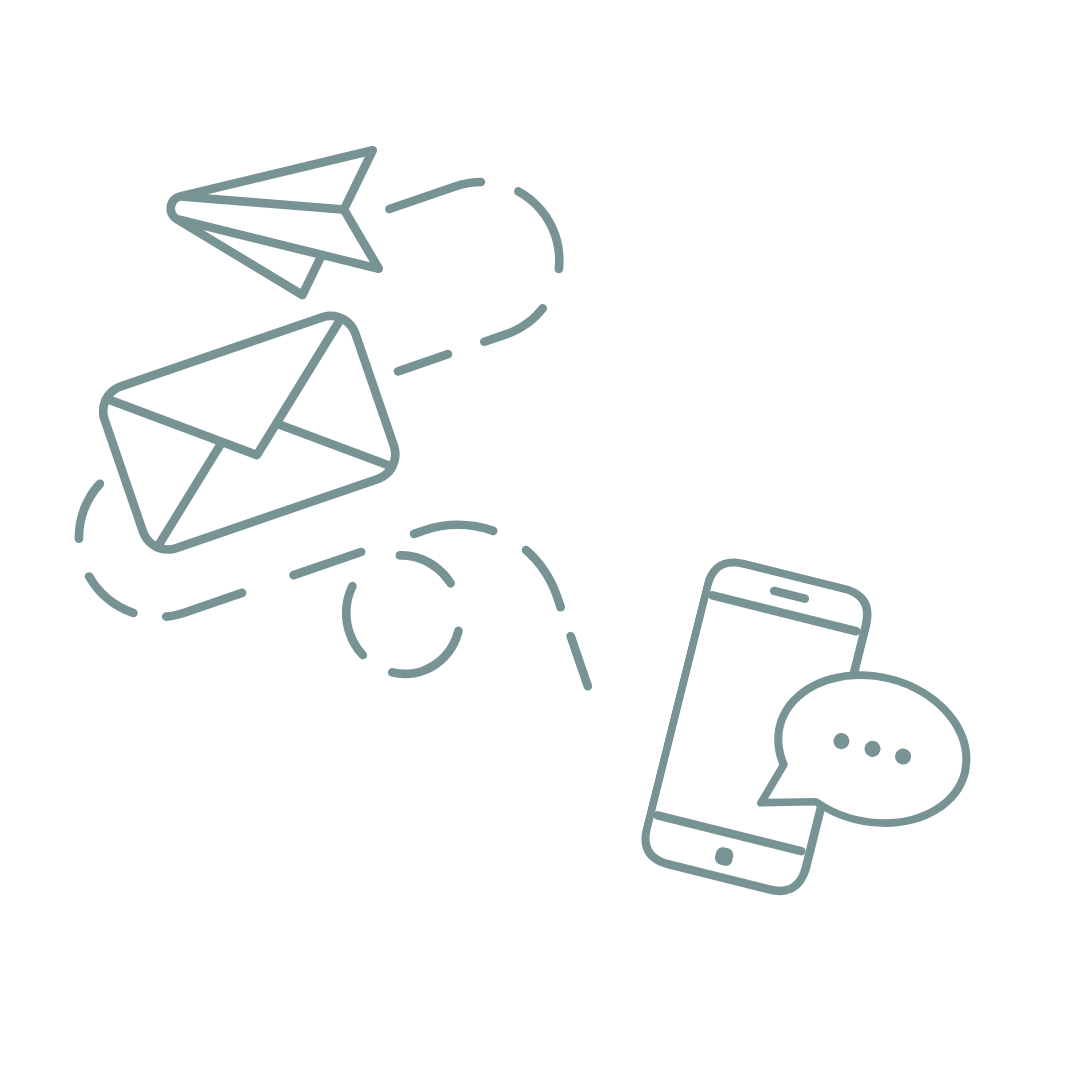 Email y WhatsApp